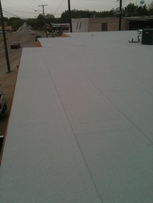 After a completed commercial roofing repair project in the  area